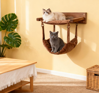 Hamac mural pour chat Chenchen, écologique, double couche, en bois massif, pour dormir, jouer, grimper, se détendre, chaud et confortable, toutes saisons