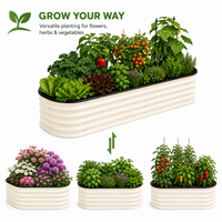 Grand bac à plantes, kit de jardinières, jardinière surélevée, bac à légumes, jardinière galvanisée, jardinière à fleurs, bacs à plantes