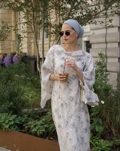 Robe longue modeste Loriya, légère et respirante, style Abaya Dubaï, pour femmes, vêtements islamiques d'été - Product Image 5