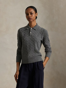 Suéter de Manga Larga con Cuello Solapa y Bordado de Piel Sintética, Estilo <span class=keywords><strong>Polo</strong></span> Básico / RL 25, Estilo Invierno-Primavera, para Parejas - Product Image 3