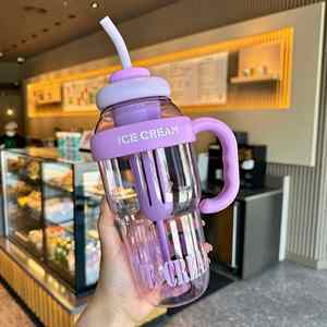 1300ml Cute <b>Large</b> Capacity Drinking Cup with Tritan Plastic Straw Safe and Odorless - Product Image 6