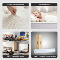 Matelas orthopédique Queen Size pour hôtel, matelas à ressorts ensachés simple ou double, livré en boîte