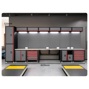 Bancs <span class=keywords><strong>de</strong></span> travail <span class=keywords><strong>en</strong></span> acier laminé à froid robustes Tiroirs verrouillables à 3 points Boîte à outils OEM personnalisable Armoire <span class=keywords><strong>de</strong></span> <span class=keywords><strong>rangement</strong></span> <span class=keywords><strong>de</strong></span> garage (charge <span class=keywords><strong>de</strong></span> 300kg - Product Image 2