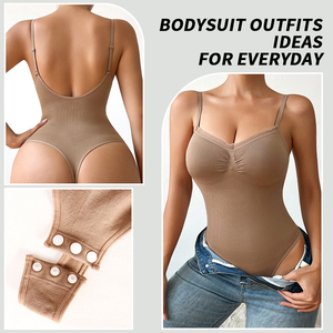 En gros Marque privée Body sculptant une pièce sans couture en jersey tissé pour femme, effet rehausseur de fesses et contrôle du ventre, effet <span class=keywords><strong>amincissant</strong></span> de la taille S - Product Image 3