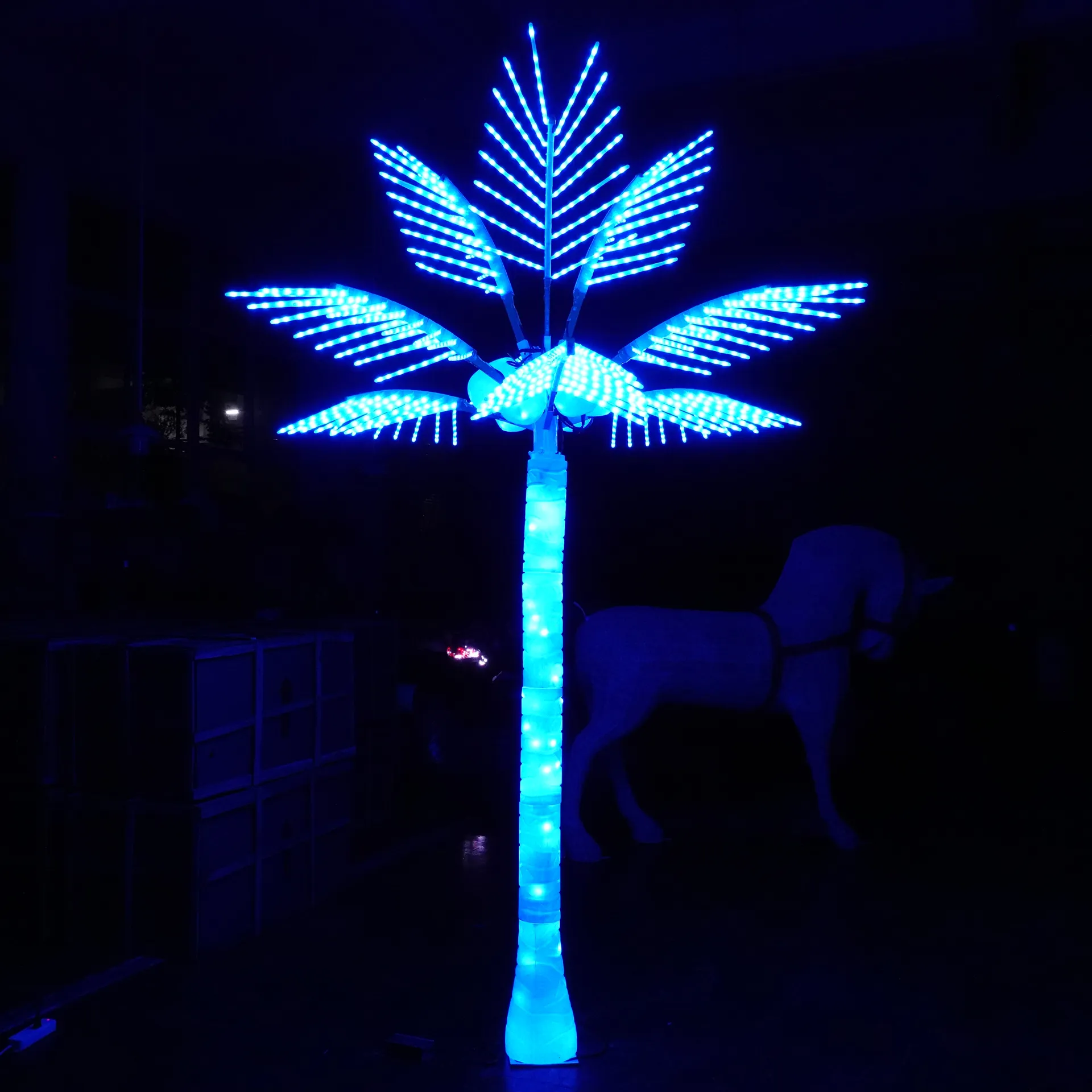 Artificial coconut lighted palm trees fairy outdoor led decorative palm tree