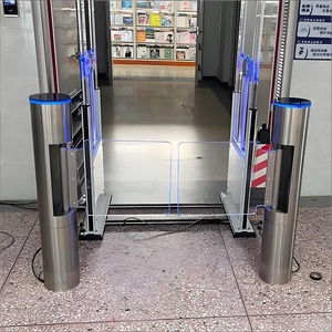 Tourniquet automatique à cylindre vertical à ouverture et fermeture automatiques pour entrée et sortie de supermarché, reconnaissance faciale, acier inoxydable, 2 voies - Product Image 6
