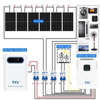 Kit Système Solaire Complet 6000W 220V 230V MPPT Batterie LiFePO4 Onduleur à Onde Sinusoïdale Pure Centrale Électrique Industrielle pour Réseau