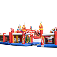 Château gonflable géant sur le thème du cirque, en PVC, pour enfants, location pour fêtes en plein air
