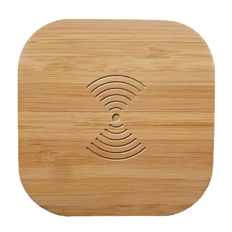QI Wireless charger 10W fast charger receiver surface Wireless phone charging Bamboo Wood Wireless Charger for iphone