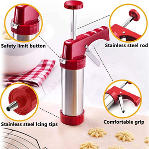 En gros DD1020 Ensemble d'outils décoratifs pour biscuits classiques, comprenant un pistolet de pressage, des disques pochoirs et des emporte-pièces en acier inoxydable pour la pâtisserie - Product Image 5