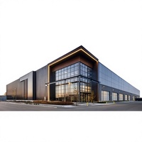 Entrepôt moderne en structure métallique préfabriquée, bâtiment métallique robuste pour le stockage industriel