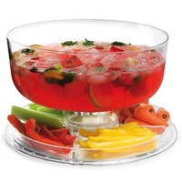 Support à gâteau multifonctionnel 5 en 1 en plastique avec plateau à fruits, saladier, plateau à légumes et support à gâteau rotatif – Vente en gros