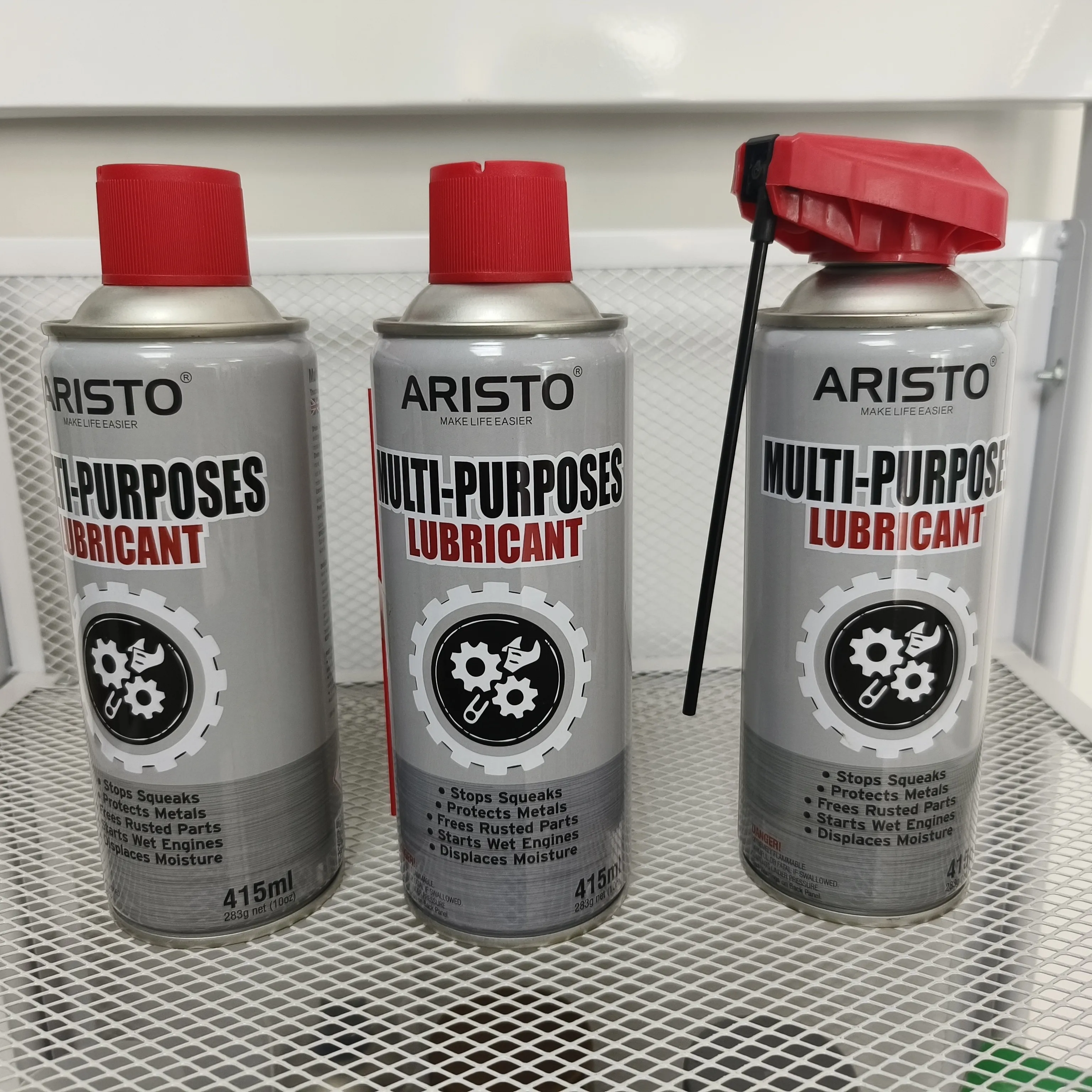 Aerosol lubricante multiusos Aristo con amplio rango de temperatura lubricante industrial antioxidante