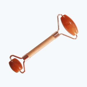 Ensemble de rouleaux de massage et Gua Sha en pierre d'aventurine rouge, thème ange, tendance mode, outils de soin de la peau, vente en gros - Product Image 5