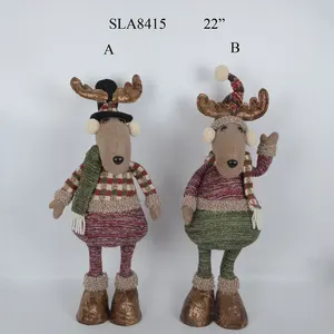 Wholesale stuffed reindeer christmas decorations standing deer