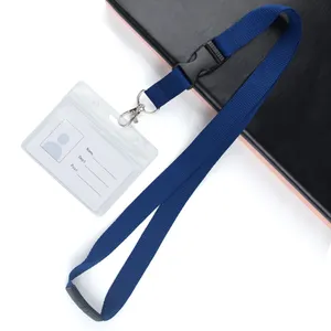 Color Certificate Hanging Rope With Waterproof Id Card Cover Custom Lanyards Wholesale Polyester Strap Lanyard