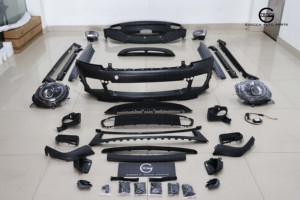 Kit carrosserie R56 pour BMW <span class=keywords><strong>MINI</strong></span> R56 R55, comprenant pare-chocs avant <span class=keywords><strong>JCW</strong></span>, pare-chocs arrière, jupes latérales, phares avant, feux arrière et spoiler - Product Image 2