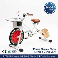 Vélo hybride monocycle EXI à pédales avec blender commercial pour smoothies, recharge de téléphone portable, vélo de plage