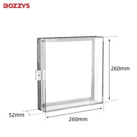 Boîtier de contrôle électrique industriel BOZZYS en plastique transparent avec verrouillage à clé, fixation adhésive, acrylique plexiglas haute sécurité