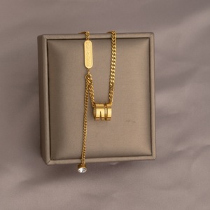 Collares de Cadena de Eslabones de Acero Inoxidable Chapados en Oro de 18K, Modernos y a la Moda 2024, Joyería Religiosa con Forma de Mariposa, Unisex - Product Image 4