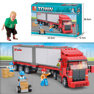 Série Bus - Train de marchandises à double wagon - Blocs de construction modulaires - Modèle de ville - Jouet pour <span class=keywords><strong>enfants</strong></span> - Plastique ABS - Cadeau - Product Image 5
