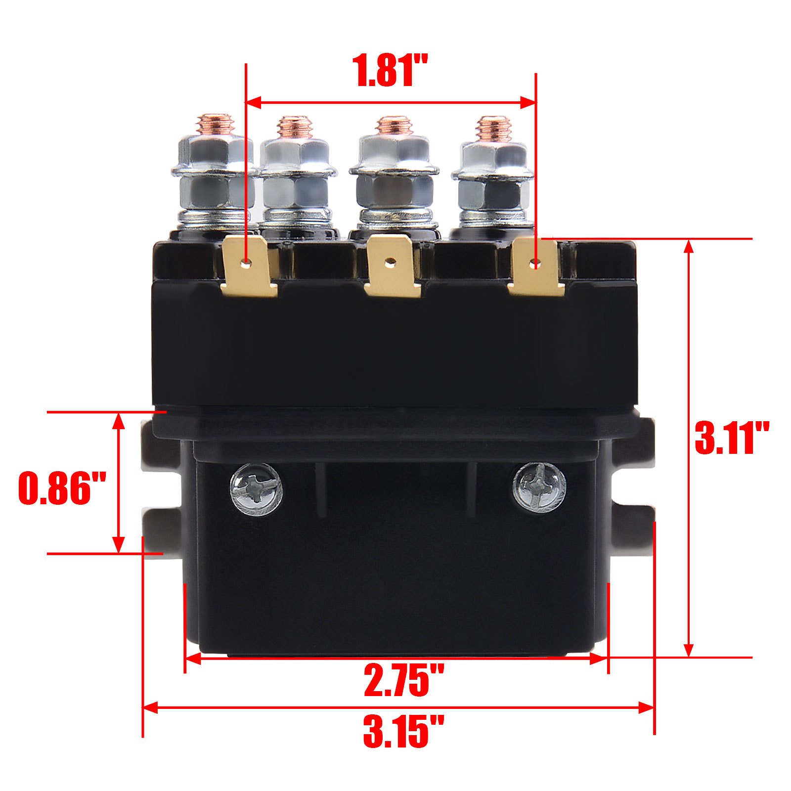 Torkettle 12V 500A Winch Solenoid Contactor Relay For 8000lbs-17000lbs ATV UTV Winches