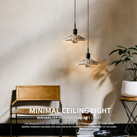 Petite lampe suspendue en laiton de style nordique moderne, minimaliste, industrielle, pour salle à manger, café, bar, restaurant, rétro, E27, LED