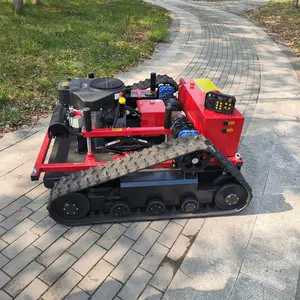 Direct Supplier Rotary Tracked Lawn Mower 764cc Loncin Engine Robotic Garden Lawnmower gps Robot 838mm Grass Trimmer For Sale