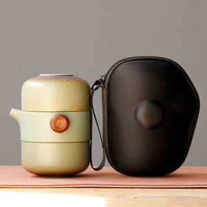 Glaze Quick Cup Ceramic Travel <b>Tea</b> <b>Set</b> Modern One <b>Pot</b> Two Cups Portable Outdoor Car Bag Mini Kung Fu <b>Tea</b> Brewing <b>Set</b> - Product Image 4