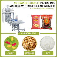 Máquina Automática de Envasado de Gránulos con Pesadora Multicabezal 15-35 BPM ±1% para Líneas de Producción de Envasado VFFS de Dulces, Arroz y Soja