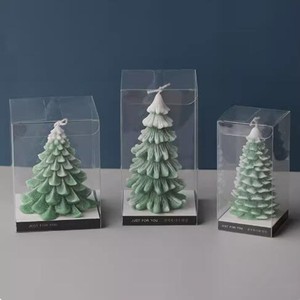 Custom <strong>PET</strong> clear Candle Gift Box <strong>Small</strong> Cube Shaped Candle Box <strong>Packaging</strong>
