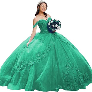 Vestido Tutú de Verano S3002A 2025 Azul de Alto Rendimiento con Cola Larga y Flores Tridimensionales de Hilo de Colores para Solista Vocal - Product Image 6