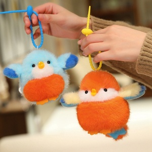 Ciondolo Decorativo per Borsa a Forma di Uccellino Cinguettante in Peluche, Realistico <span class=keywords><strong>Passero</strong></span> Imbottito in Poliestere e Cotone PP, Unisex - Product Image 3