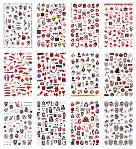 Vendite calde happy halloween autoadesivo gel nail art <span class=keywords><strong>tattoo</strong></span> grandi labbra/palme decalcomanie adesivi per unghie di halloween - Product Image 2