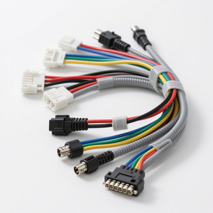 Custom Industrial <b>Wire</b> Harness <b>Assembly</b> Multi-Pin Electrical <b>Cable</b> Connector with Protective Corrugated Sleeve - Product Image 1