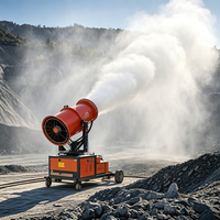 Brumisateur diesel mobile pour le contrôle des poussières des décharges, portée 80 m avec direction de pulvérisation réglable, canon à brouillard, arroseurs