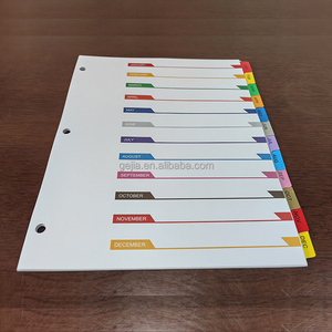 Nhà sản xuất tùy biến chỉ số chia trang với các tab óng ánh 12 tháng Màu Tab kế hoạch chỉ số chia trang - Product Image 6