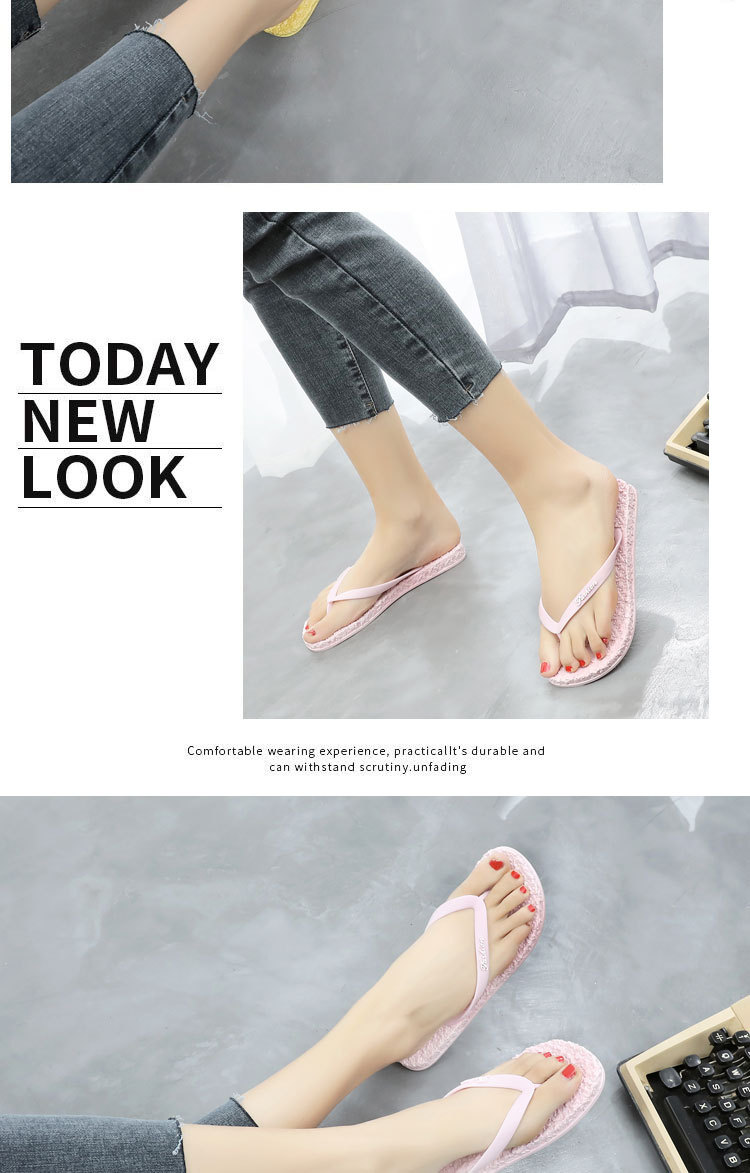 Girls Flower Flip Flops EVA Massage Slippers Sandals for Women Summer Beach Shoes