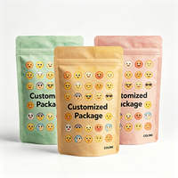 Sachets Doypack en papier kraft recyclable laminé PLA avec fermeture éclair, imprimés sur mesure, thermoscellables pour assaisonnements, noix et thé