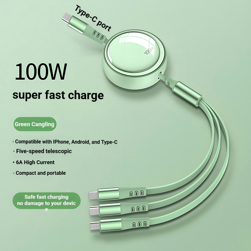 100W Tipo C 3 en 1 Verde