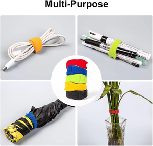 Pengikat kabel & tali pengikat kawat perekat otomatis tipe jarum Velcroes kail belakang ke belakang & pita Loop untuk kabel jaringan - Product Image 4