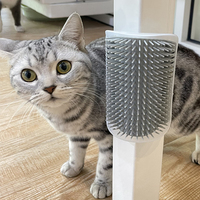 Chats plus doux masseur chat auto toiletteur coin mural doux brosse de toilettage peignes de Massage coin chat gratter brosse à frotter