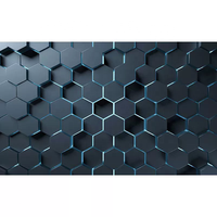 Murale murale 3D géométrique moderne, imperméable et facile à installer pour salle de jeux et fond de karaoké