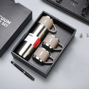 Juego de Regalo de Taza Térmica de Acero Inoxidable TGYW, Taza de Té de 500 ml, Vaso de Doble Pared, Botella de Agua, Termo Portátil con 2 Tazas Adicionales - Product Image 4