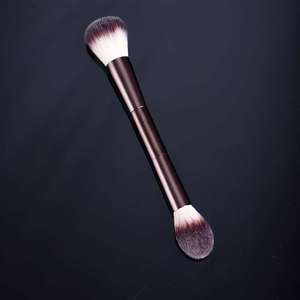 Double-Ended Makeup <b>Brush</b> Powder <b>Blush</b> Contour Synthetic Hair Aluminum Handle Round Shape CP-HG1006 - Product Image 4