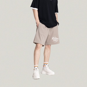 High Quality Customized Printing Embroidery 400G <b>Super</b> Thick Cotton Men's <b>Shorts</b> Drawstring Straight Fit Custom Men's <b>Shorts</b> - Product Image 2