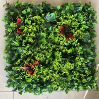 Panneau mural vertical en plastique d'ingénierie pour extérieur 50*50cm avec roses pour plantes vertes