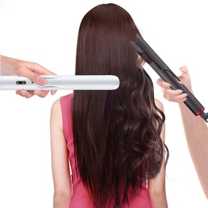 Mini Plancha de Pelo Profesional Eléctrica 2 en 1, Cepillo Alisador y Rizador de Pelo - Product Image 1