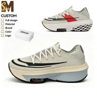 Zapatillas de Running Profesionales para Hombre, Transpirables, con Malla, para Maratón, con Amortiguación de Aire y Placa de Carbono