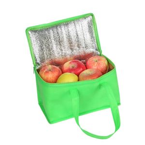 Sac isotherme pour produits frais, gâteaux et glaces à emporter, en coton perlé non tissé avec fermeture éclair épaisse, sac à déjeuner isolé en stock - Product Image 6